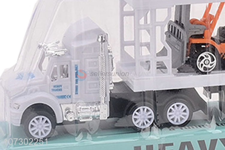 High Quality Plastic Inertial Heavy Truck Toy Set Carrying 4Pcs Engineering Vehicle