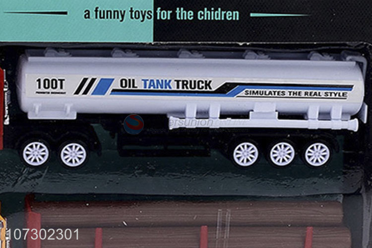 Customized Inertia Oil Tank Truck Container Heavy Trailer Truck Set Toys For Kids