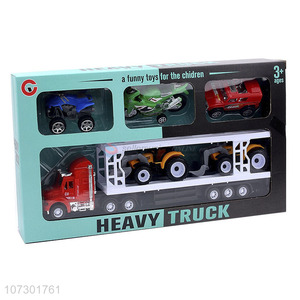 Competitive Price Inertia Heavy Trailer Truck Toy Set For Kids