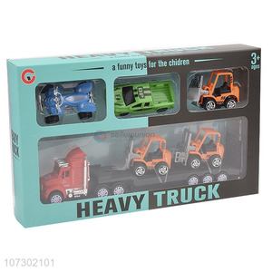 Good Selling Inertial Heavy Trailer Truck Friction Truck Toy Set For Kids