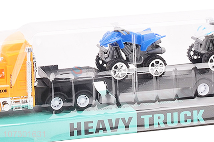 Promotional Inertial Trailer Car Heavy Truck Toys Set For Boys