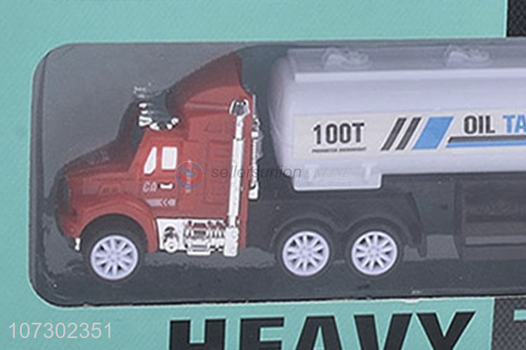 Wholesale Kids Funny Toy Inertia Oil Tank Truck Container Heavy Trailer Truck Set Toys