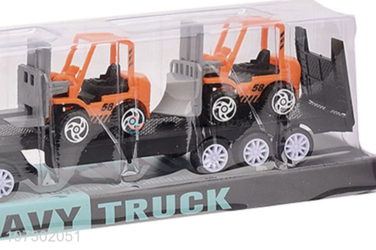 Factory Promotional Kids Funny Toy Inertia Heavy Trailer Truck Model Toy Set