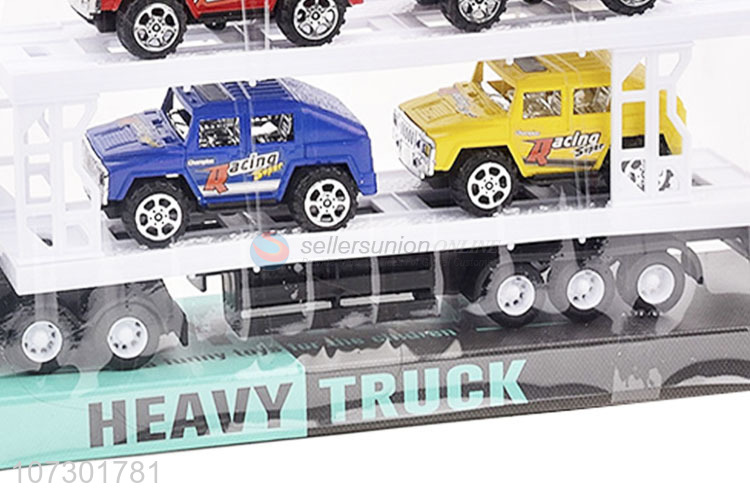 Best Quality Inertia Heavy Trailer Truck Toy Kids Friction Toy Truck Set