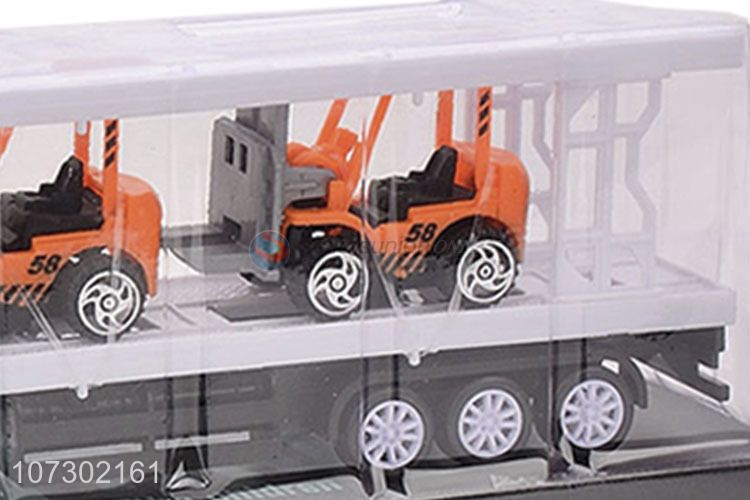 Most Popular Inertial Heavy Trailer Truck Toy With Two Engineering Vehicles