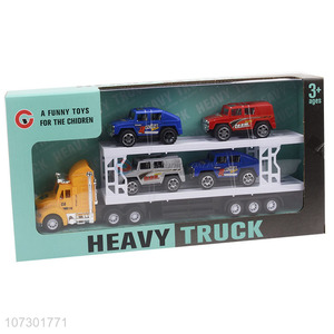 New Style Kids Cool Toy Inertia Heavy Trailer Truck Toy Set For Boys