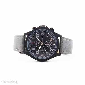 Top Quality PU Watchband Casual Watches For Men