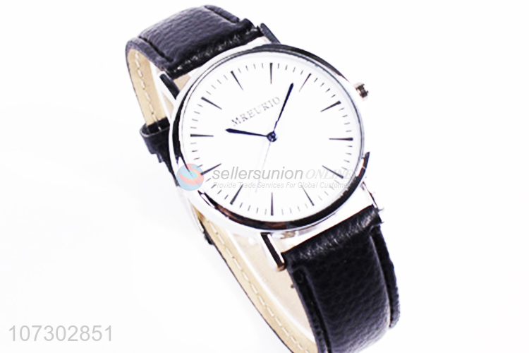 Best Price PU Leather Watchband Wristwatch For Man