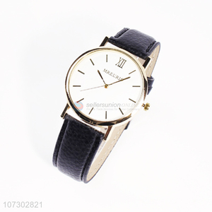 Popular Men Watches Fashion PU Watchband Wrist Watch