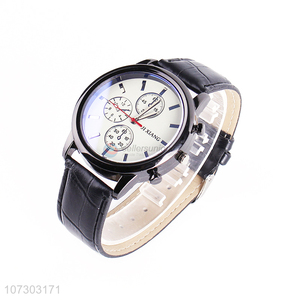 Simple Style Men Wrist Watch PU Watchband Watches