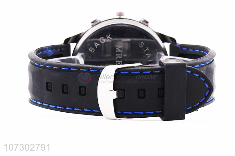 Good Quality PU Watchband Watches Men Wristwatch
