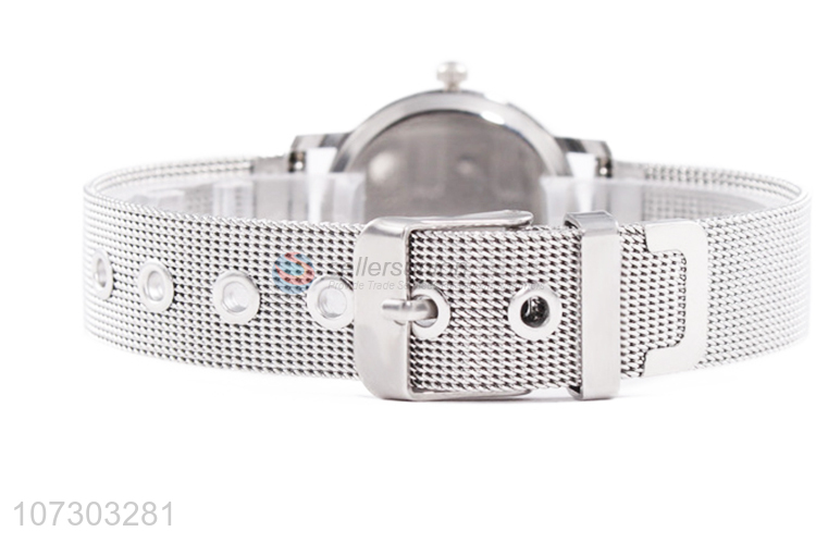 Popular Ladies Silver Wristwatches Fashion Accessories