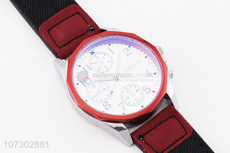 Custom PU Watchband Wrist Watch Fashion Men Watch
