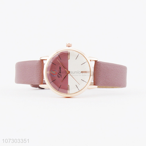 Wholesale Round Dial Wrist Watch Fashion Ladies Wristwatch