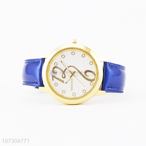 Newest Blue Watchband Watch Fashion Ladies Watch