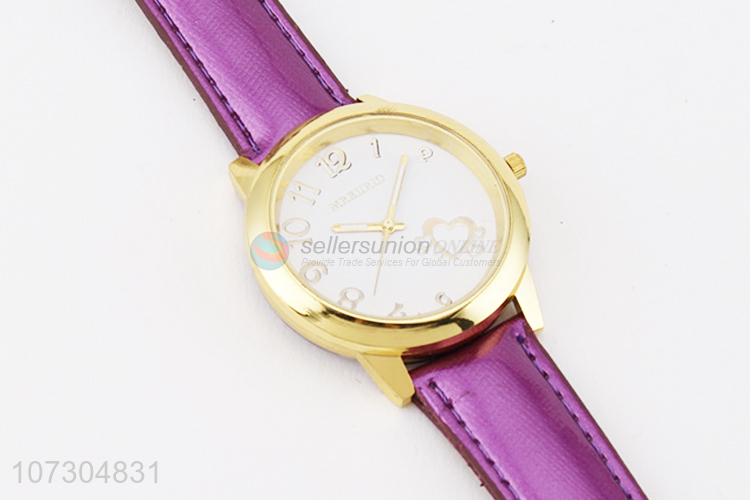 New Style Purple Watchband Wrist Watch Ladies Watches
