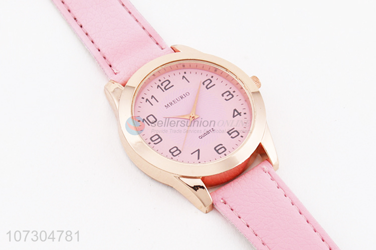 Fashion Pink Wrist Watches Ladies Casual Watches