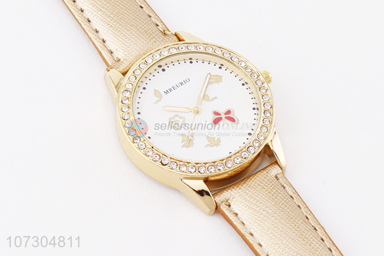 Good Sale PU Watchband Watches Fashion Ladies Wrist Watch