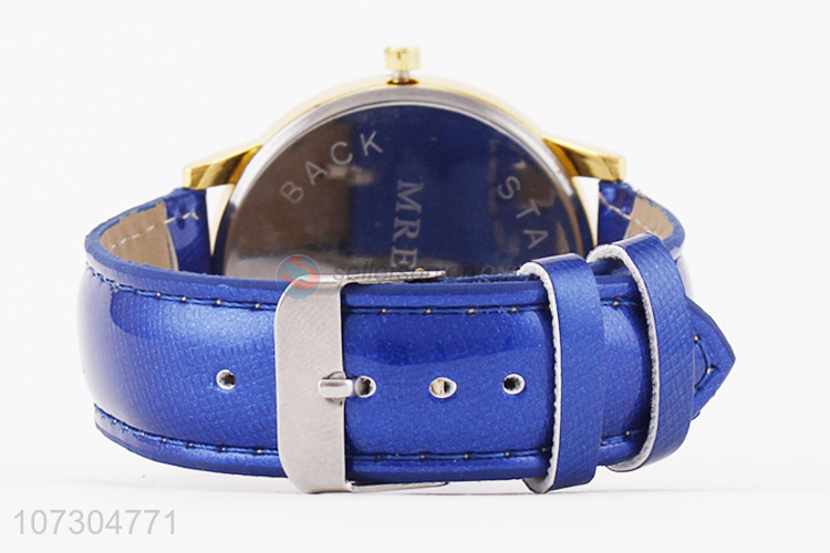 Newest Blue Watchband Watch Fashion Ladies Watch