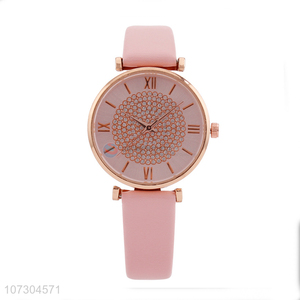 Top Quality PU Watchband Colorful Watches Ladies Wristwatch