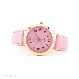 Fashion Pink Wrist Watches Ladies Casual Watches