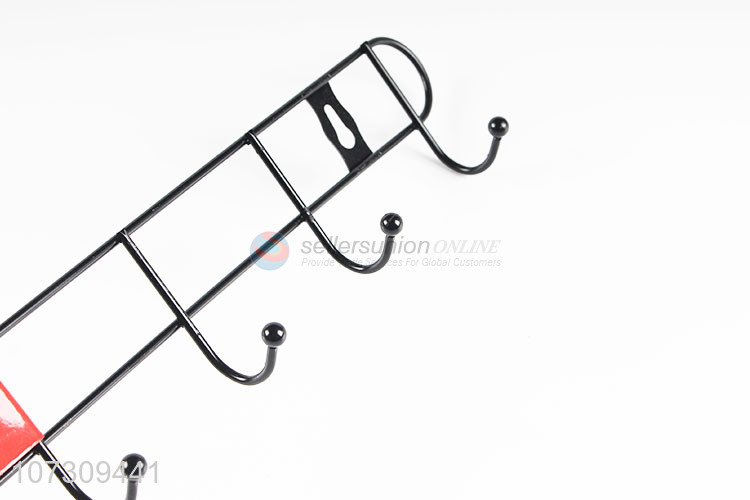 Wholesale Metal Wire Wall Hook Clothes Hanging Hanger With 10 Hooks
