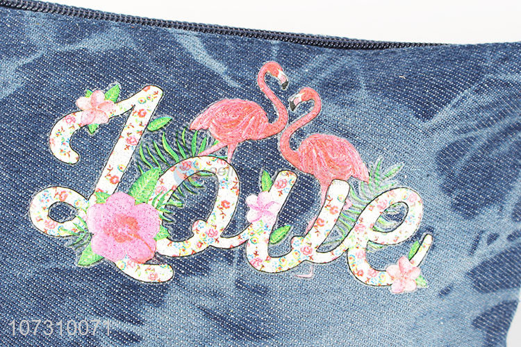 Professional supply popular denim ladies purse girl clutch bag