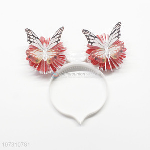 Lowest Price Glowing Butterfly Hair Hoop Hair Clasp Decoration Headband