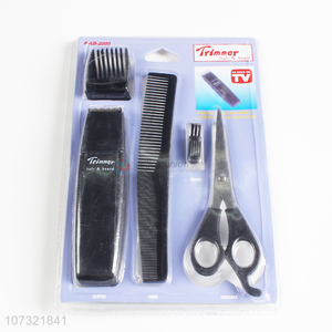 China maker 5pcs battery operated hair trimmer set electric hair clippers
