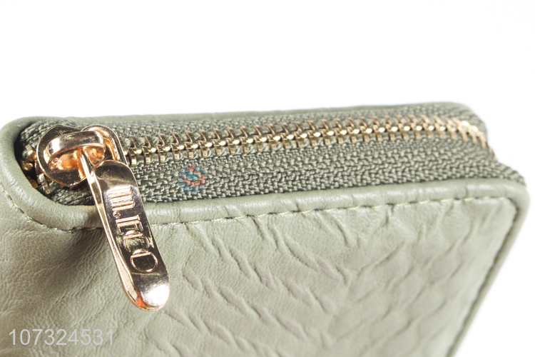 Premium quality personalized embossed semi-pu ladies purse