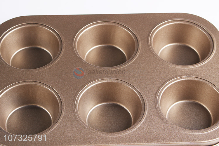 Best Price Nonstick Metal Baking Mold 6 Cups Muffin Baking Tray