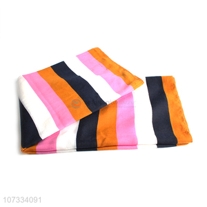 New arrival colorful stripe printed ladies scarf for spring