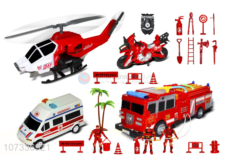 New Arrival Helicopter Ambulance Inertial Fire Truck Fire Tools Set