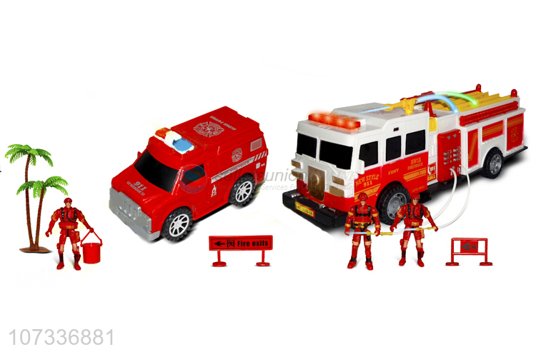 Custom Rubber Dinghy Inertial Helicopter/Fire Truck Ambulance Toy Set