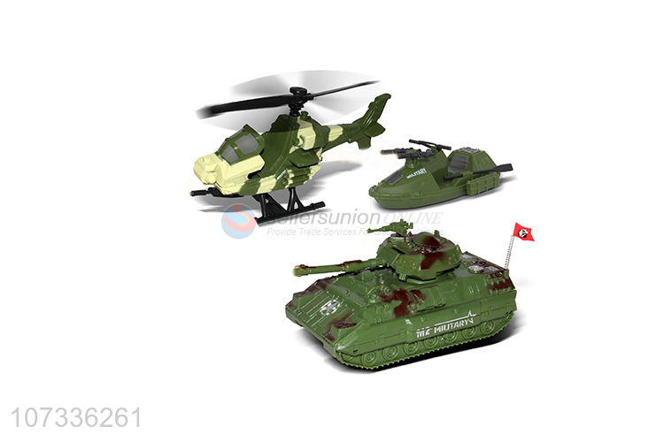High Quality Helicopter Battle Ship Tank Field Motorcycle Military Toys Set