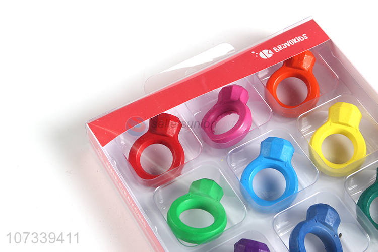 New Design Diamond Ring Shape 12 Colours Crayon Set