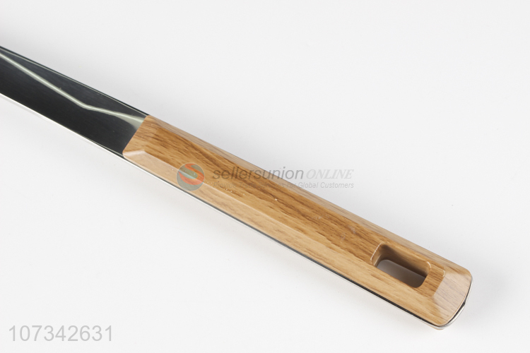 High Quality Stainless Iron Spaghetti Spatula With Plastic Wood Grain Handle