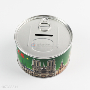 Good Price Tin Can Piggy Bank Round Money Box