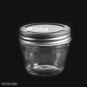 Latest design clear mini airtight jam honey glass jar food container