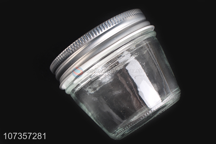 Latest design clear mini airtight jam honey glass jar food container