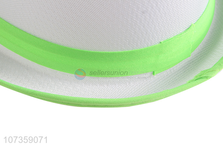 Good Quality Fluorescent Cloth Wrap Edge Fedora Hat