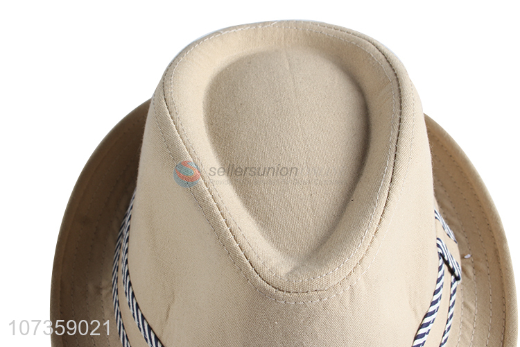 High Quality Canvas Wide Brim Fedora Hat For Sale