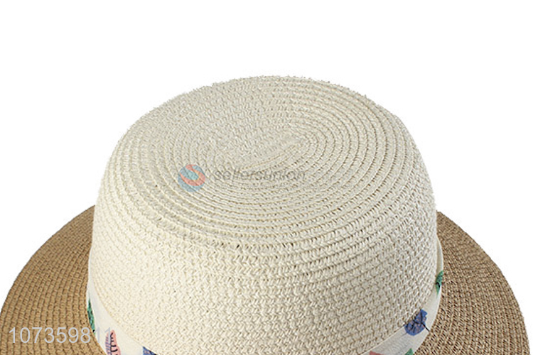 Fashion Design Straw Hat Round Cap Summer Sun Hat