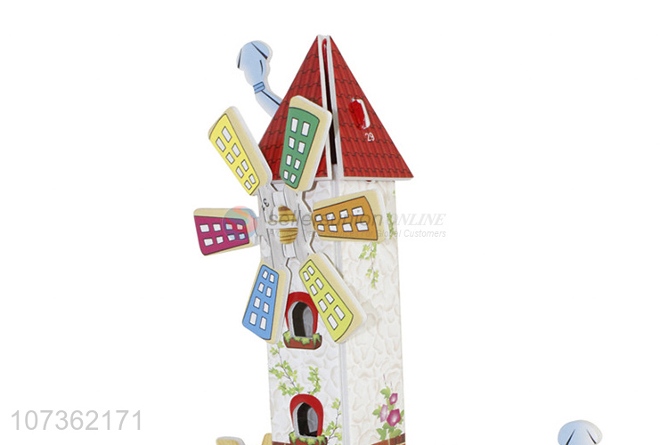 Good Quality Educational Toy The Windmill Tower 3D Puzzle Model Diy Toy