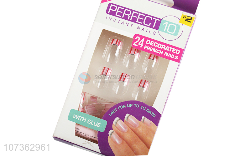 Good Quality 24Pcs Fake Nails False Nails For Nail Art Decoration