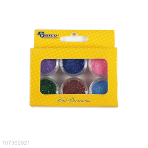 Wholesale 6 Colors Nail Glitter Laser Powder For Nail Art Decoration
