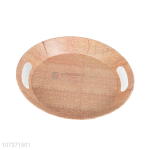 Low price household round plastic serving tray