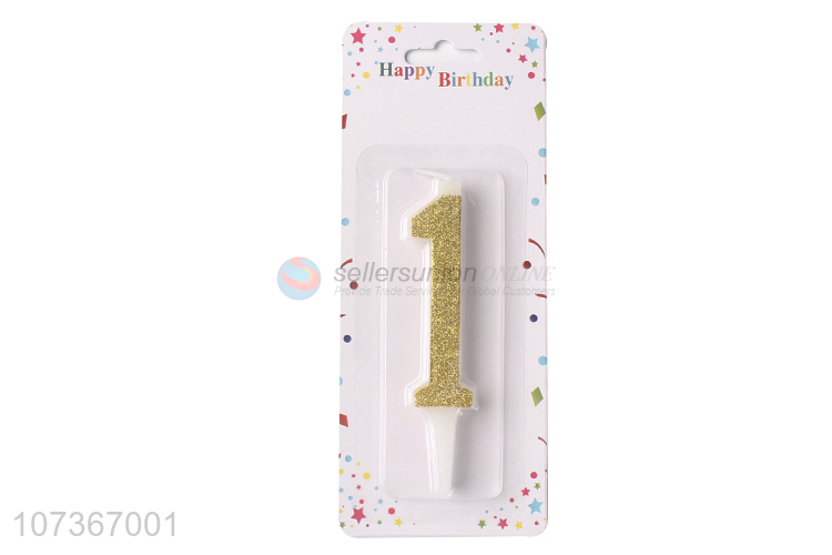 Competitive Price Glitter Number 1 Birthday Cake Decoration Candles