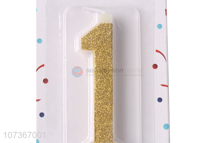 Competitive Price Glitter Number 1 Birthday Cake Decoration Candles
