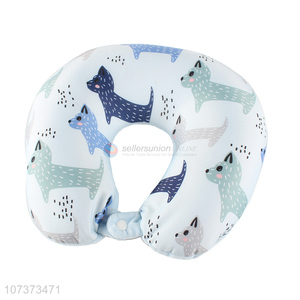 Lovely design cartoon cat printed foam neck pillow comfortable travel pillow
